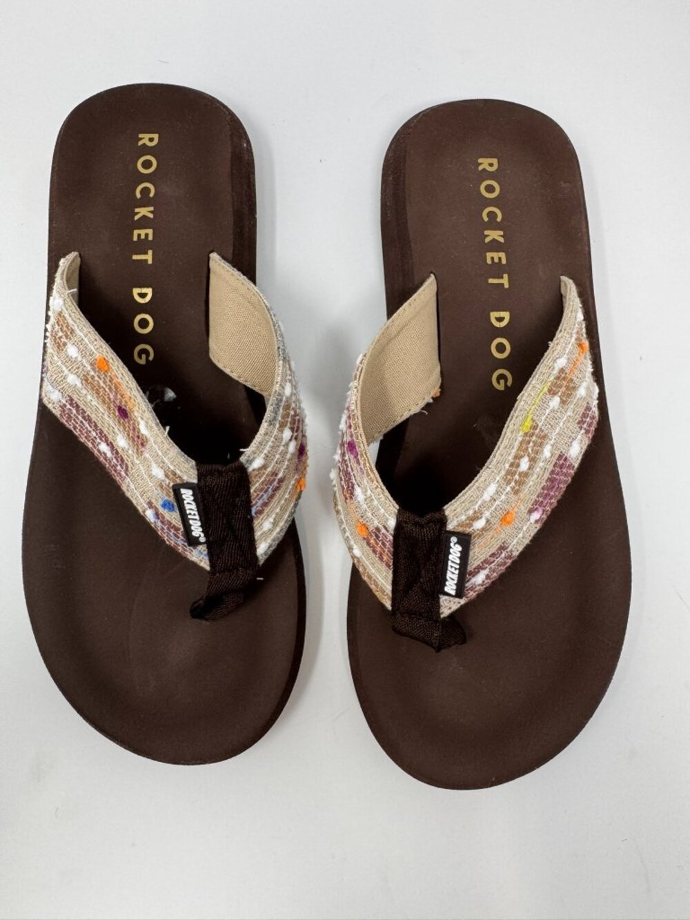 ROCKET DOG BROWN FLIP FLOPS SIZE 10